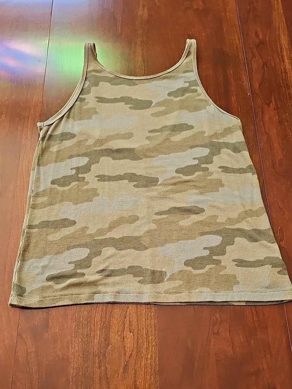 American Eagle Outfitters Camouflage Ribbed Tank Top